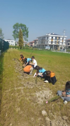 OKULUMUZUN BAHÇESİ FİDANLARLA HAYAT BULUYOR