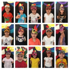 Minik Teksenliler Resim Dersinde Maske Yapmayı Çok Sevdiler