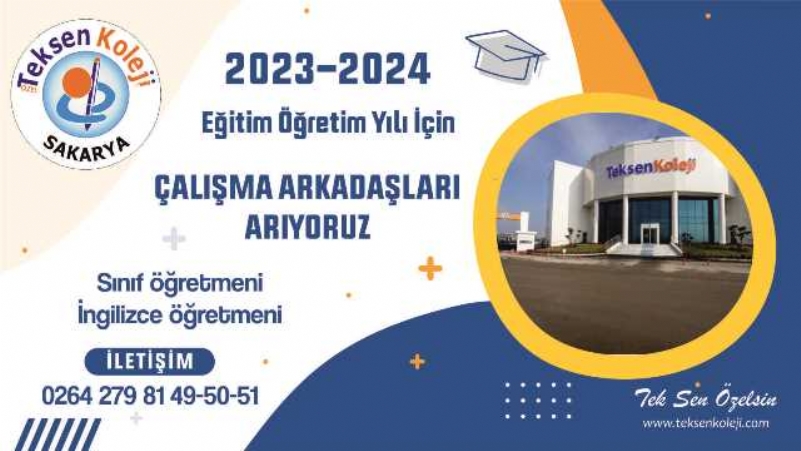 2023-2024 EĞİTİM ÖĞRETİM YILI ÇALIŞMA ARKADAŞALARI ARIYORUZ